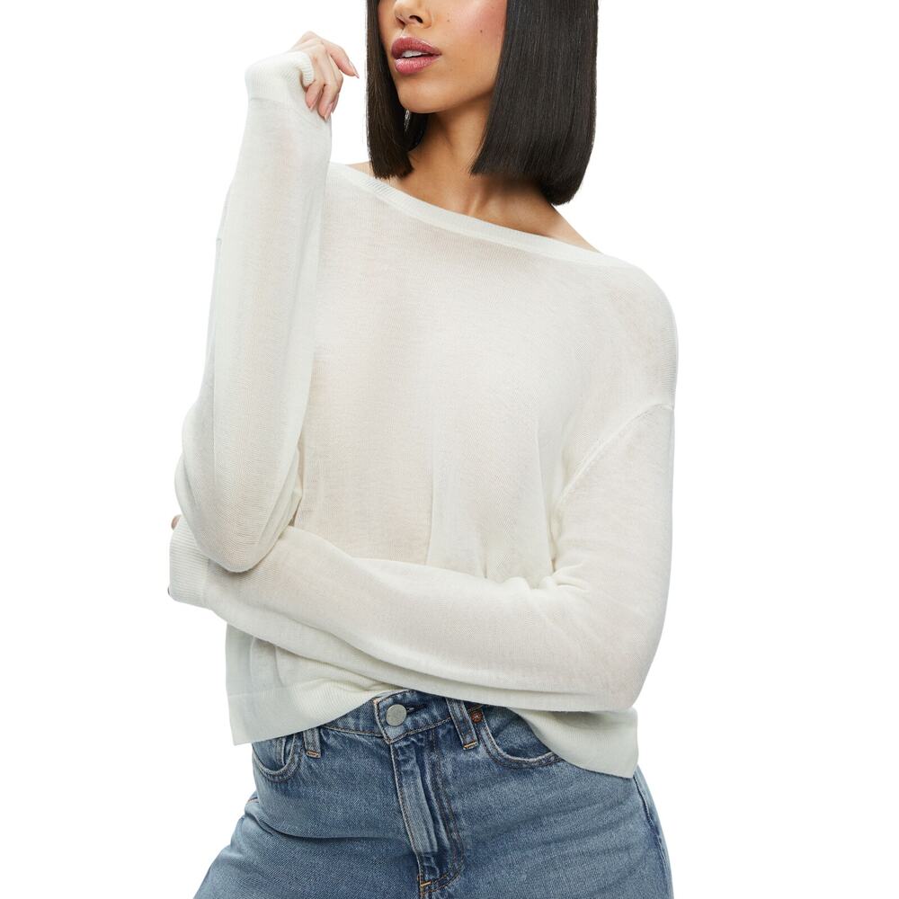 Alice + Olivia Reversible Ecru Akers Pullover Sweater Size XS
